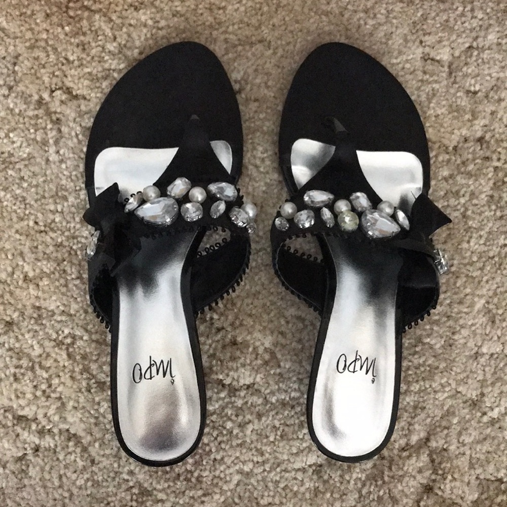 Black formal sandals